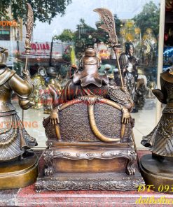 Bộ Tượng Quan Công Văn Bình Châu Xương Bằng Đồng Cao 40cm