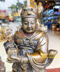 Bộ Tượng Quan Công Văn Bình Châu Xương Bằng Đồng Cao 40cm