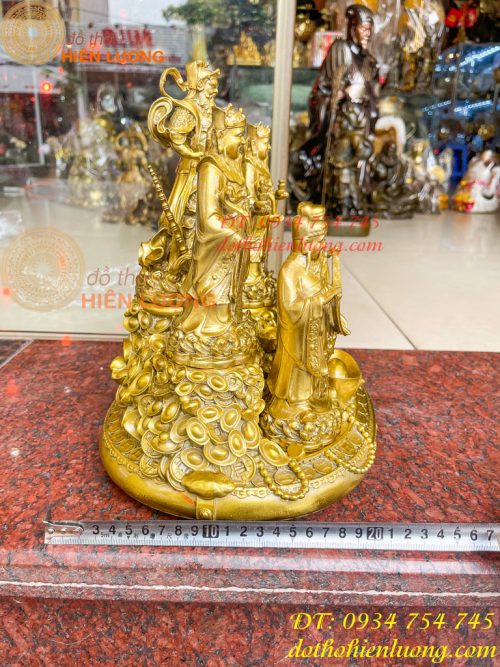 Tượng Ngũ Lộ Thần Tài Cao 30cm Bằng Đồng Loại Đẹp