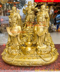 Tượng Ngũ Lộ Thần Tài Cao 30cm Bằng Đồng Loại Đẹp