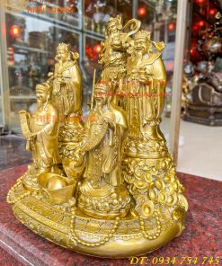 Tượng Ngũ Lộ Thần Tài Cao 30cm Bằng Đồng Loại Đẹp