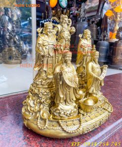 Tượng Ngũ Lộ Thần Tài Cao 30cm Bằng Đồng Loại Đẹp