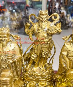 Tượng Ngũ Lộ Thần Tài Cao 30cm Bằng Đồng Loại Đẹp