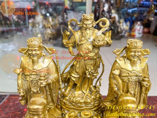 Tượng Ngũ Lộ Thần Tài Cao 30cm Bằng Đồng Loại Đẹp