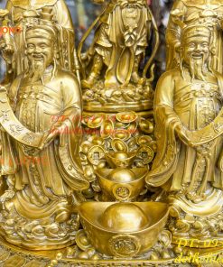 Tượng Ngũ Lộ Thần Tài Cao 30cm Bằng Đồng Loại Đẹp