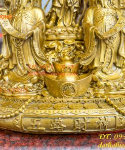 Tượng Ngũ Lộ Thần Tài Cao 30cm Bằng Đồng Loại Đẹp