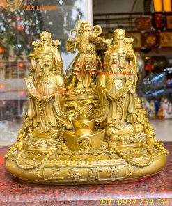 Tượng Ngũ Lộ Thần Tài Cao 30cm Bằng Đồng Loại Đẹp