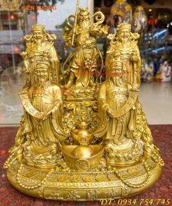 Tượng Ngũ Lộ Thần Tài Cao 30cm Bằng Đồng Loại Đẹp