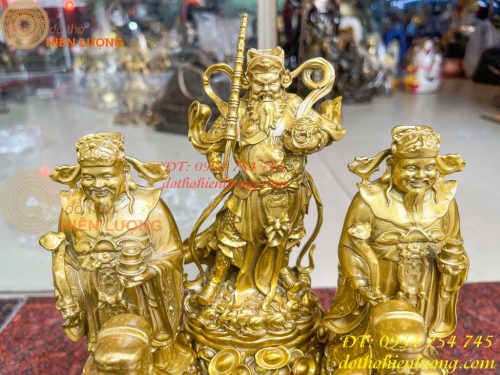Tượng Ngũ Lộ Thần Tài Cao 30cm Bằng Đồng Loại Đẹp