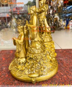 Tượng Ngũ Lộ Thần Tài Cao 30cm Bằng Đồng Loại Đẹp