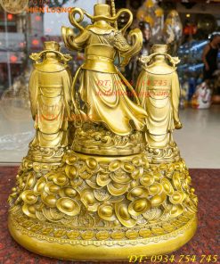 Tượng Ngũ Lộ Thần Tài Cao 30cm Bằng Đồng Loại Đẹp