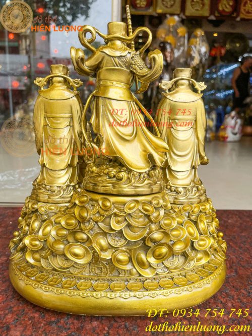 Tượng Ngũ Lộ Thần Tài Cao 30cm Bằng Đồng Loại Đẹp