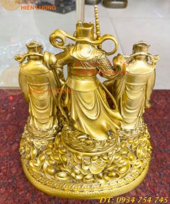 Tượng Ngũ Lộ Thần Tài Cao 30cm Bằng Đồng Loại Đẹp