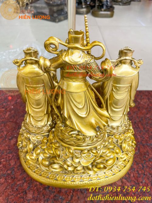 Tượng Ngũ Lộ Thần Tài Cao 30cm Bằng Đồng Loại Đẹp