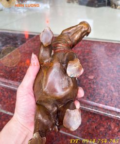 Tượng Tê Giác Bằng Đồng Phong Thủy Dài 23cm