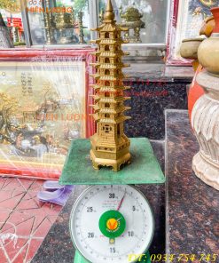 Tháp Văn Xương 9 Tầng Cao 38cm Bằng Đồng Loại Dày Đẹp