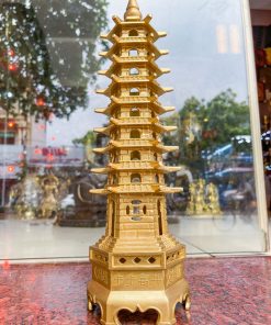 Tháp Văn Xương 9 Tầng Cao 38cm Bằng Đồng Loại Dày Đẹp