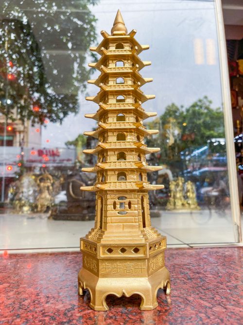 Tháp Văn Xương 9 Tầng Cao 38cm Bằng Đồng Loại Dày Đẹp