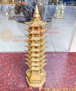 Tháp Văn Xương 9 Tầng Cao 38cm Bằng Đồng Loại Dày Đẹp