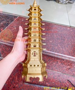 Tháp Văn Xương 9 Tầng Cao 38cm Bằng Đồng Loại Dày Đẹp