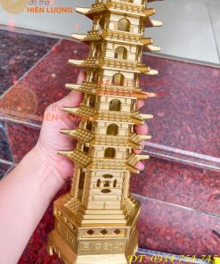 Tháp Văn Xương 9 Tầng Cao 38cm Bằng Đồng Loại Dày Đẹp