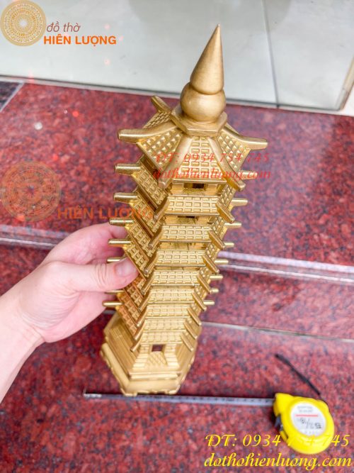 Tháp Văn Xương 9 Tầng Cao 38cm Bằng Đồng Loại Dày Đẹp