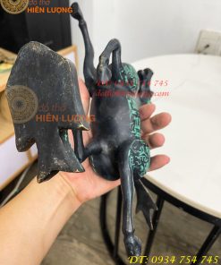 Tượng Ngựa Phi Bằng Đồng Màu Xanh Phong Thủy