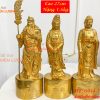 Bộ Tượng Quan Công, Phật Bà, Adida Bằng Đồng Cao 27cm