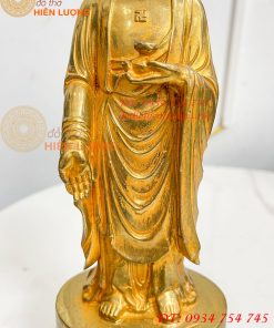 Tượng Phật Adida Đứng Cao 27cm Bằng Đồng Vàng