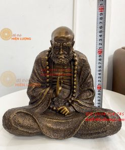 Tượng Bồ Đề Đạt Ma Sư Tổ Ngồi Thiền Cao 28cm Bằng Đồng