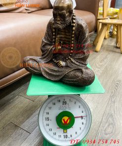Tượng Bồ Đề Đạt Ma Sư Tổ Ngồi Thiền Cao 28cm Bằng Đồng