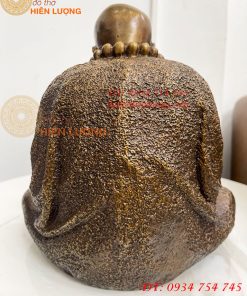 Tượng Bồ Đề Đạt Ma Sư Tổ Ngồi Thiền Cao 28cm Bằng Đồng