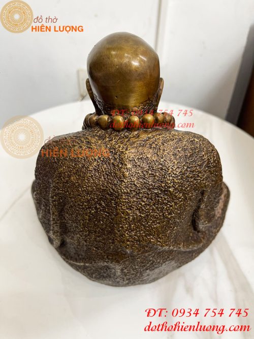 Tượng Bồ Đề Đạt Ma Sư Tổ Ngồi Thiền Cao 28cm Bằng Đồng