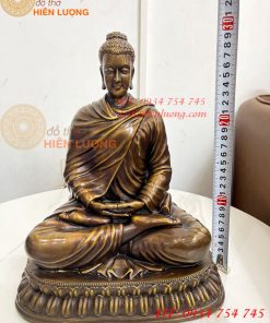 Tượng Phật Thích Ca Áo Chéo Bằng Đồng Cao 30cm