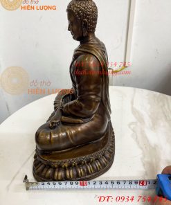Tượng Phật Thích Ca Áo Chéo Bằng Đồng Cao 30cm