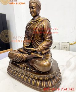 Tượng Phật Thích Ca Áo Chéo Bằng Đồng Cao 30cm
