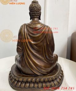 Tượng Phật Thích Ca Áo Chéo Bằng Đồng Cao 30cm