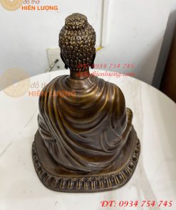 Tượng Phật Thích Ca Áo Chéo Bằng Đồng Cao 30cm
