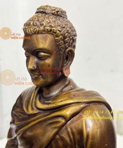 Tượng Phật Thích Ca Áo Chéo Bằng Đồng Cao 30cm