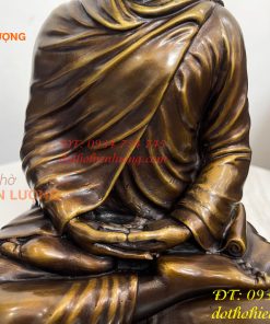 Tượng Phật Thích Ca Áo Chéo Bằng Đồng Cao 30cm