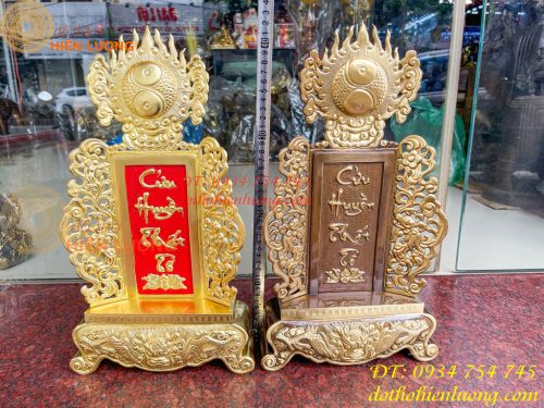 Bài Vị Cửu Huyền Thất Tổ Bằng Đồng Cao 42cm