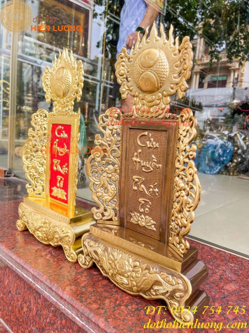 Bài Vị Cửu Huyền Thất Tổ Bằng Đồng Cao 42cm