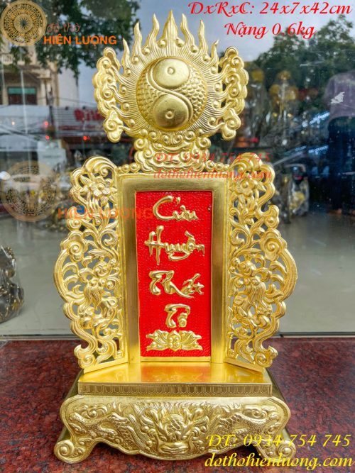 Bài Vị Cửu Huyền Thất Tổ Bằng Đồng Cao 42cm