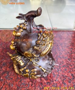 Hồ Lô Rồng Chữ Phúc Bằng Đồng Cao 19cm