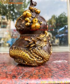 Hồ Lô Rồng Chữ Phúc Bằng Đồng Cao 19cm