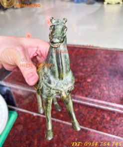 Cặp Ngựa Bằng Đồng Xanh Giả Cổ Thờ Cúng