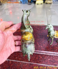Cặp Ngựa Bằng Đồng Xanh Giả Cổ Thờ Cúng