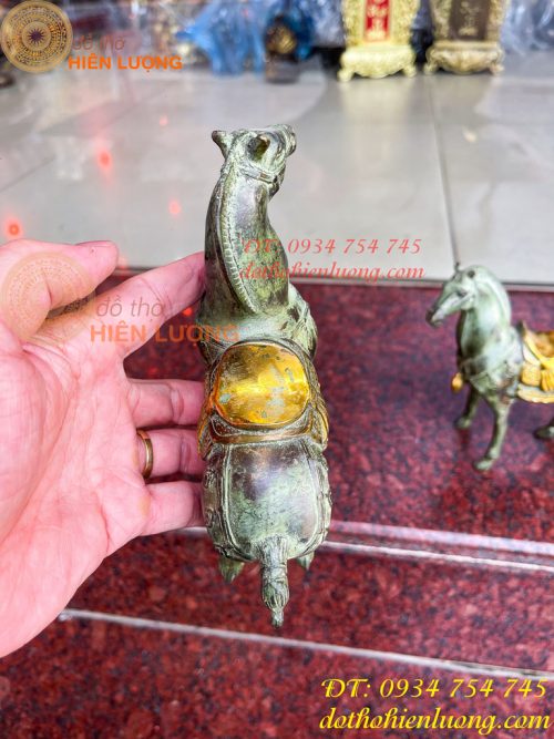 Cặp Ngựa Bằng Đồng Xanh Giả Cổ Thờ Cúng