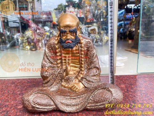 Tượng Đạt Ma Sư Tổ Bằng Đồng Decor Cao 27cm