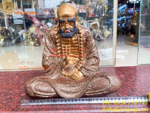 Tượng Đạt Ma Sư Tổ Bằng Đồng Decor Cao 27cm